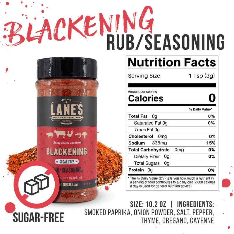 Lane's Blackening Rub (3.7 oz)