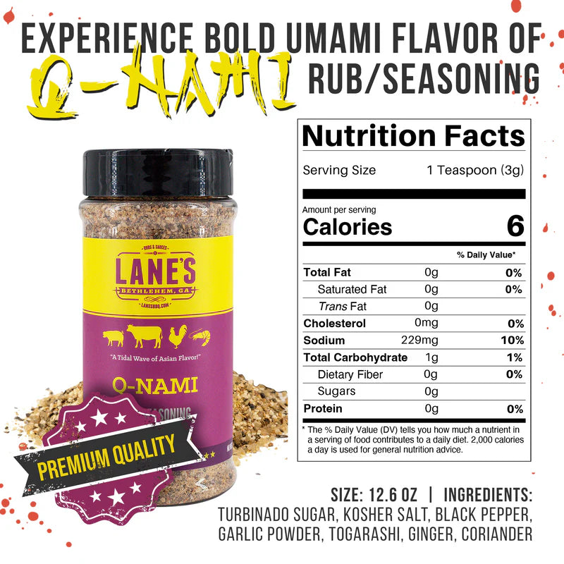 Lane's Q-NAMI Rub (4.6 oz)