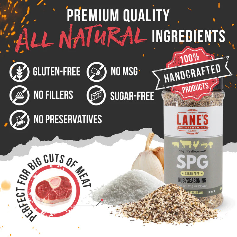 Lane's SPG Rub (4.6 oz) - Salt, Pepper Garlic Seasoning