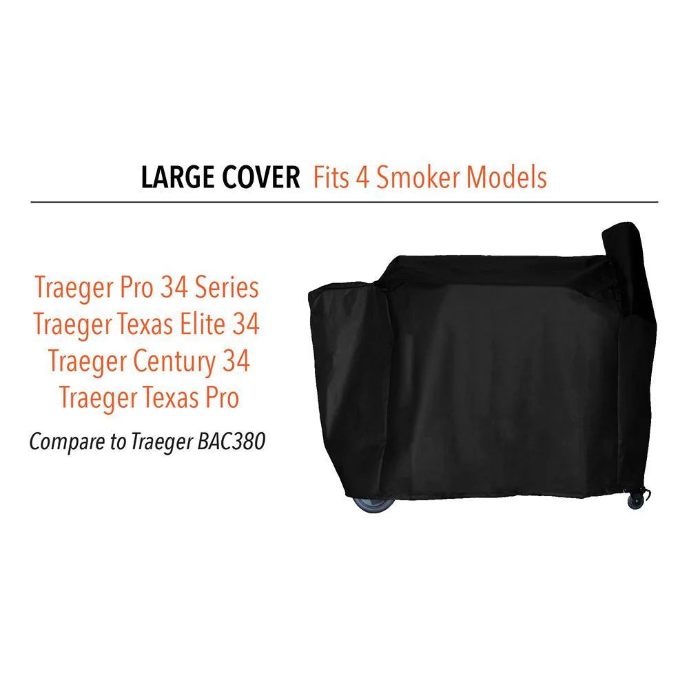 Large Pellet Grill Cover - Heavy Duty Waterproof Smoker Cover for Traeger Pro 34 & Similar Grills