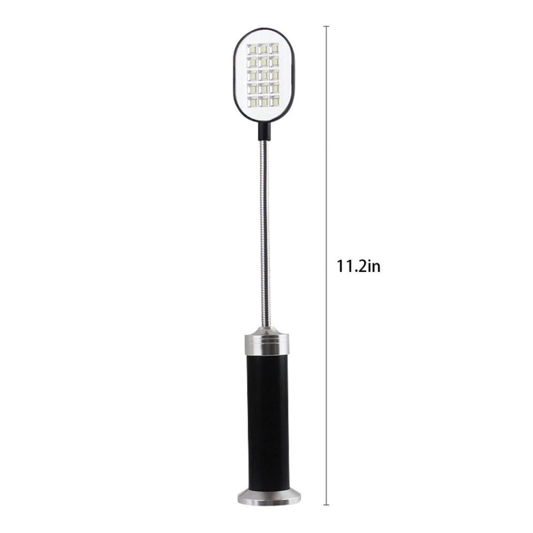 Magnetic LED Grill Light: 15-LED BBQ Light with 360° Flexible Gooseneck by Outset (11.2")