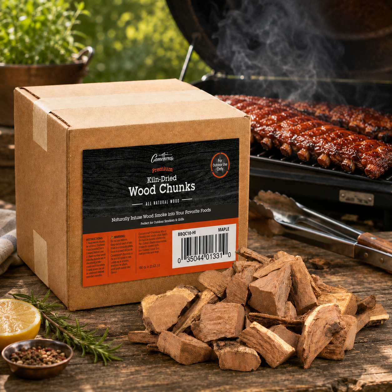 Maple Wood Smoking Chunks by Camerons Products (10 lb)