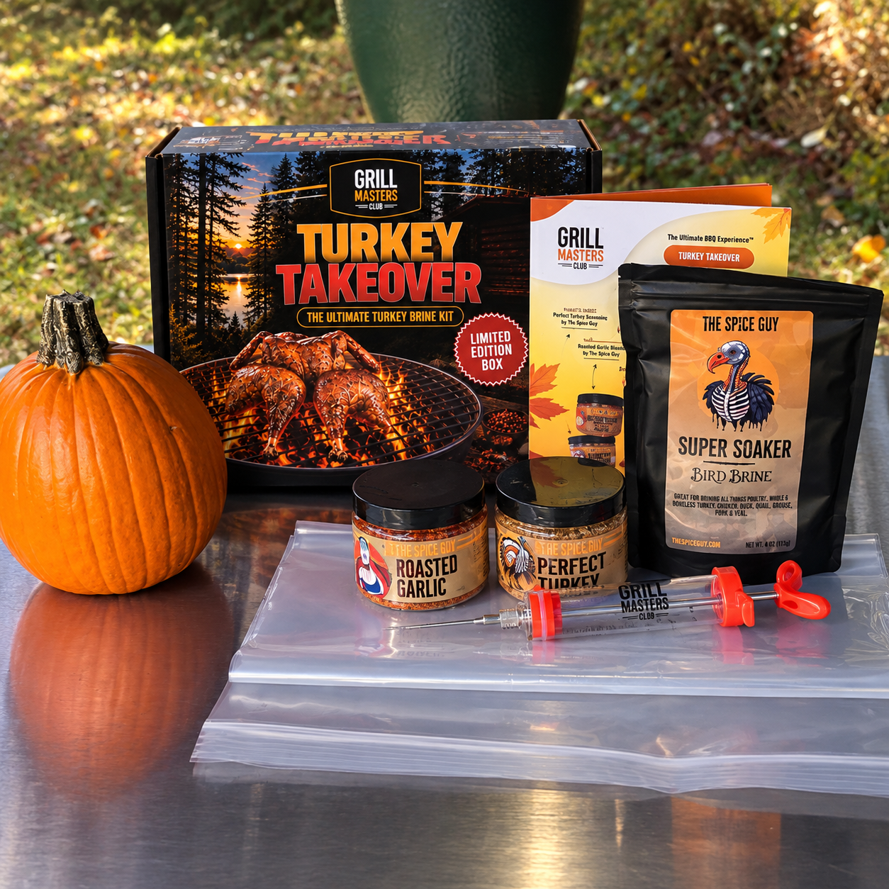 Turkey Takeover Box: Brine Kit + Injector + Seasonings + Recipes