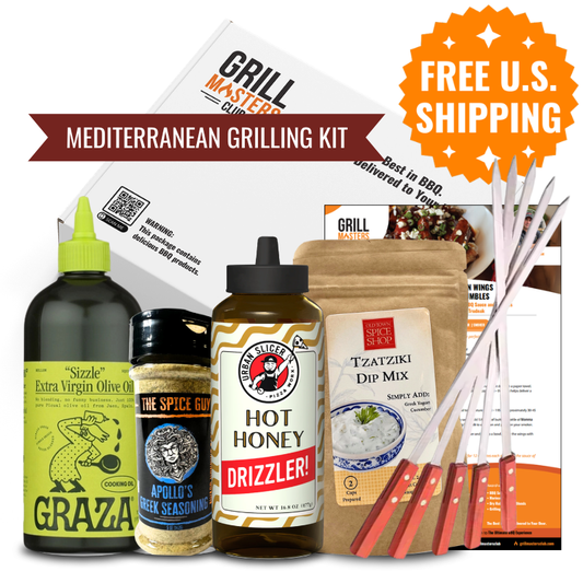 Mediterranean Live Fire Grilling Kit - Souvlaki, Kebab & Tzatziki Set