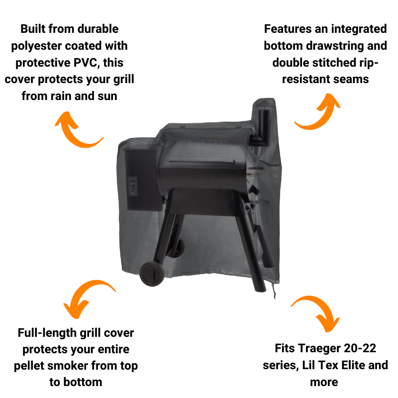Medium Pellet Grill Cover - Fits Traeger 20–22 Series, Lil Tex Elite 22, Lone Star & More