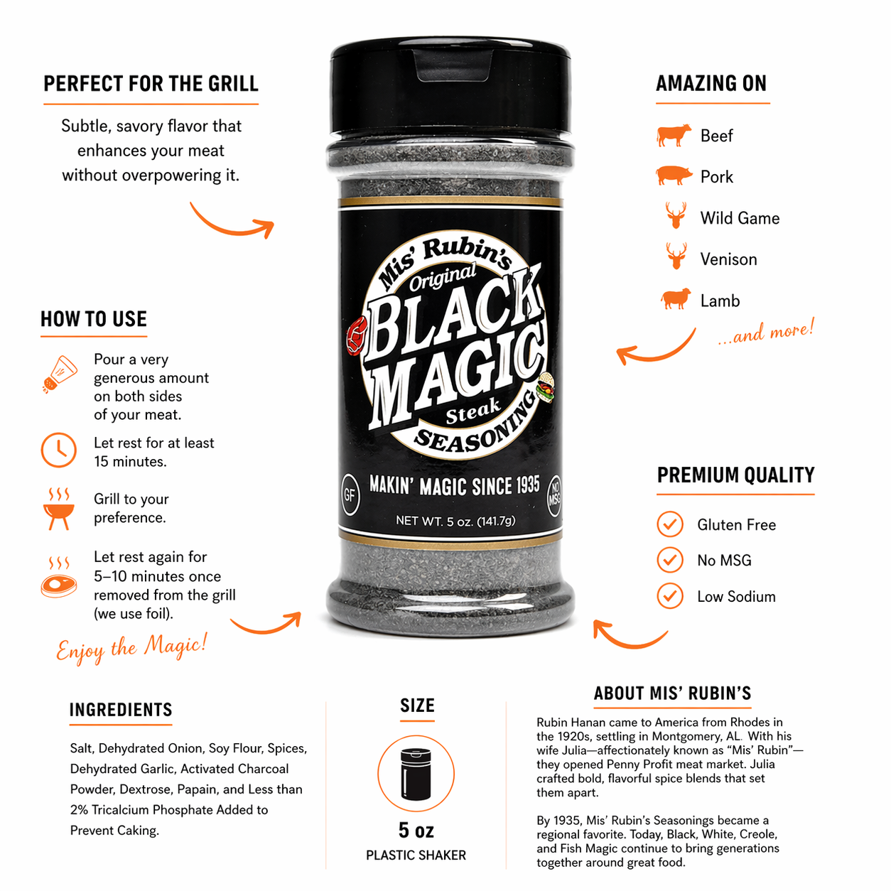 Mis' Rubin's Black Magic Seasoning (5 oz)