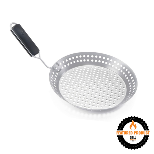 12" Non-Stick Stainless Steel Grill Skillet with Removable Handle by Outset