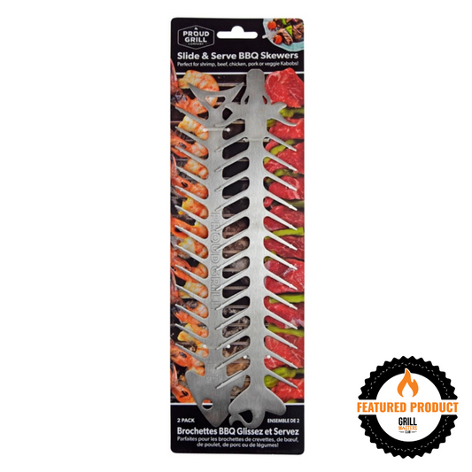 Slide & Serve BBQ Skewers by Proud Grill (Set of 2)