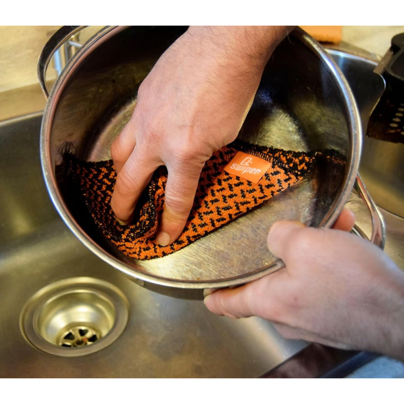 Q-Swiper Scrub-Clean Reusable Grill Cleaning Cloths (2 Pack) by Proud Grill