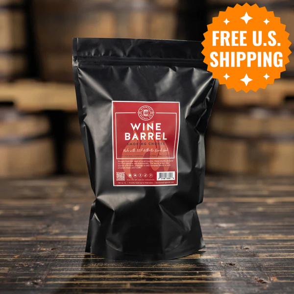 Red Wine Barrel Smoking Wood BBQ Chunks by Midwest Barrel Co. (2 lb)
