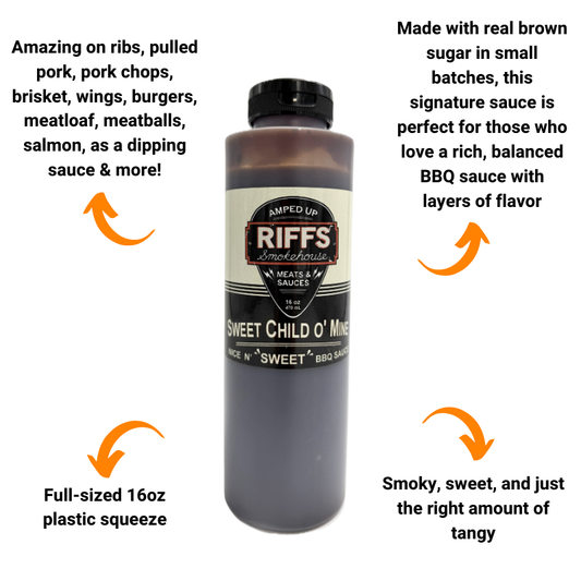 Riffs Smokehouse Sweet Child O' Mine BBQ Sauce (16 oz)