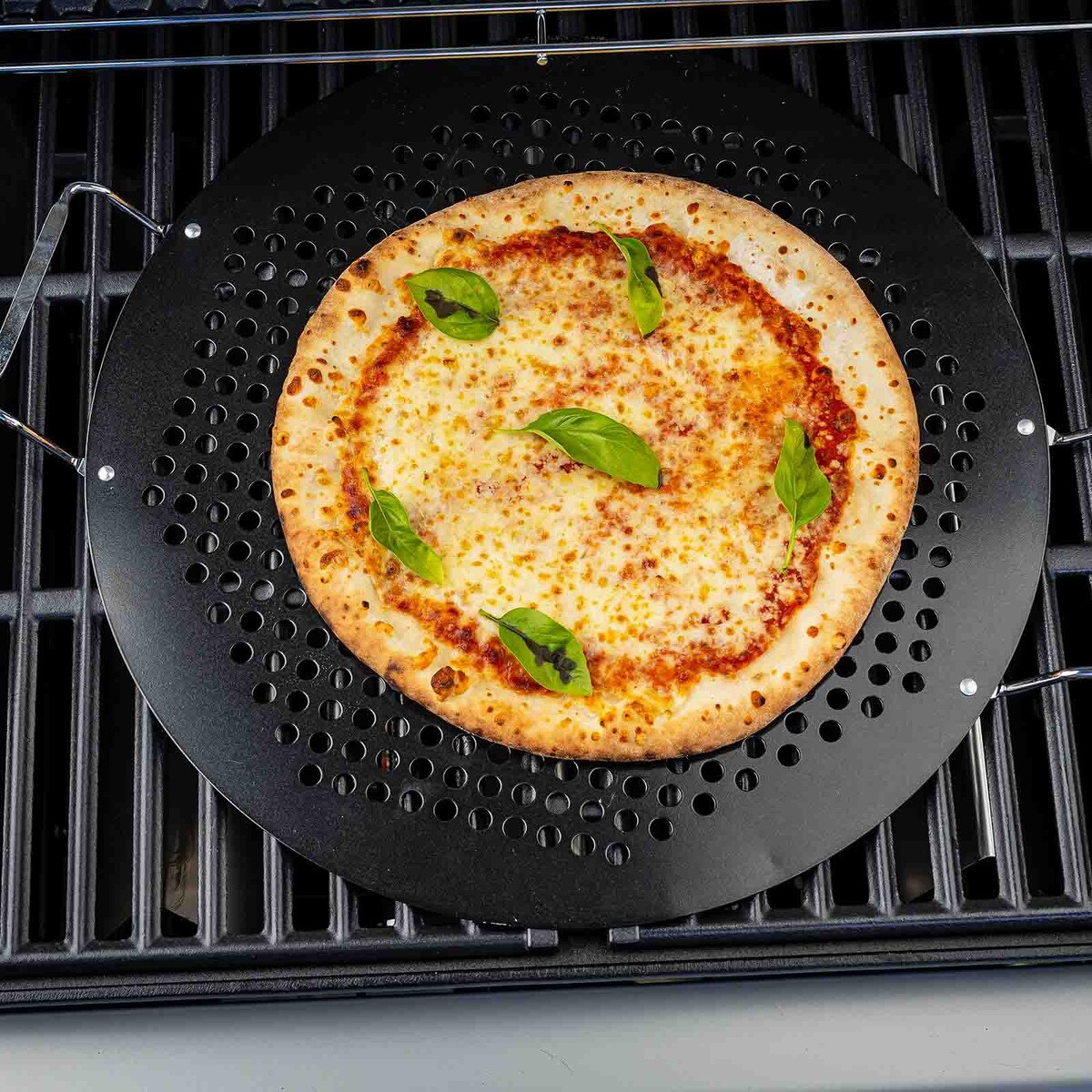 18" Non-Stick Pizza Grilling Tray with Handles by TableCraft