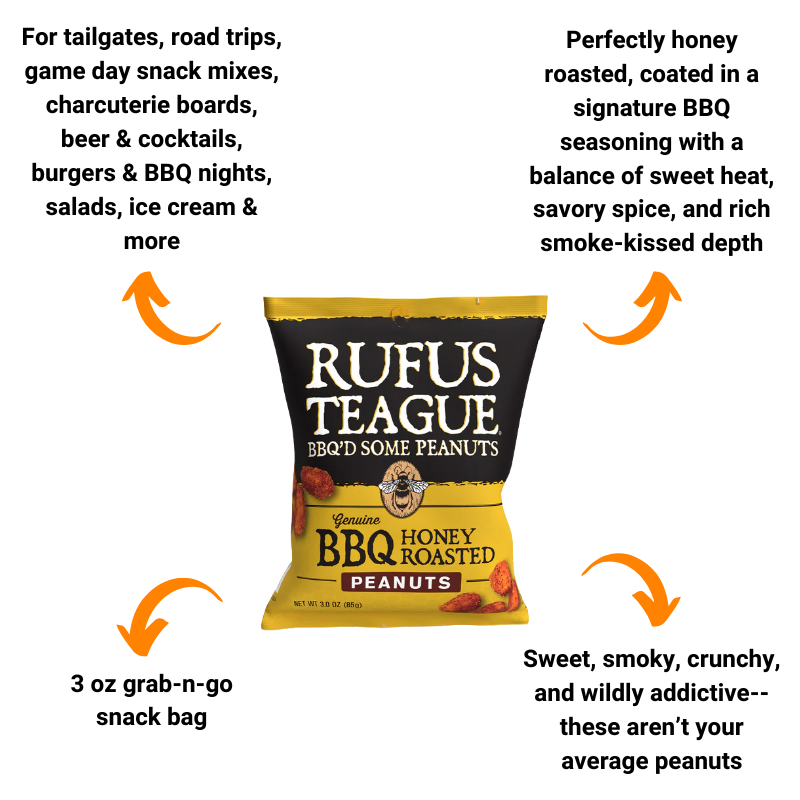 Rufus Teague BBQ Honey Roasted Peanuts (3 oz)