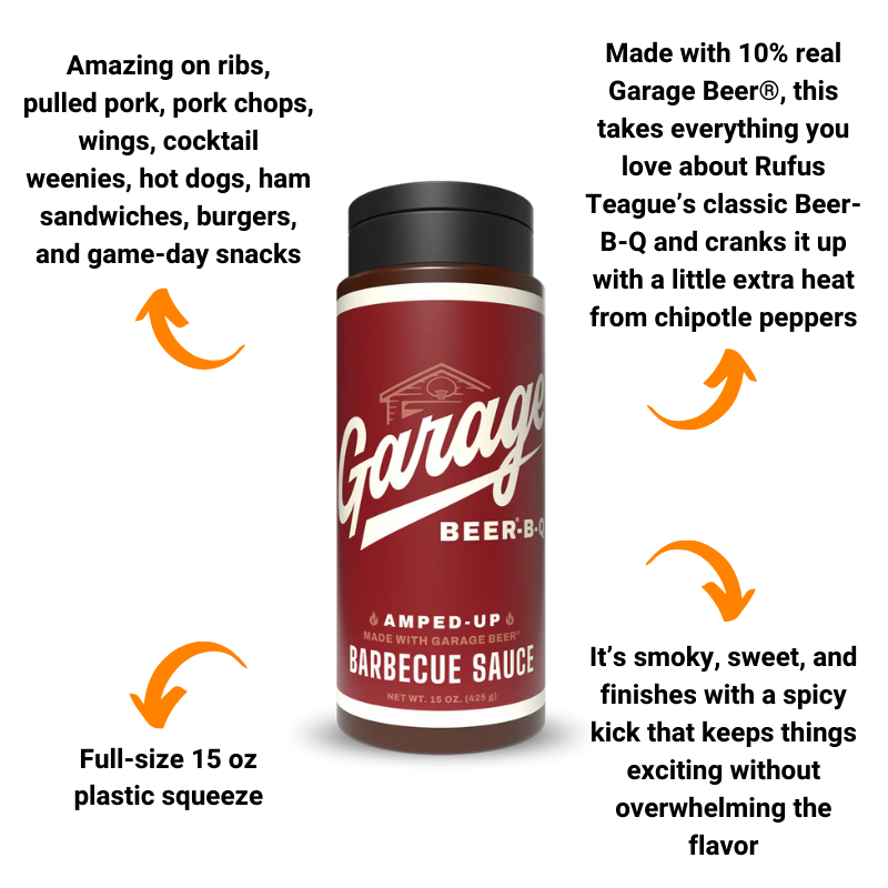 Rufus Teague Amped-Up Garage Beer-B-Q Sauce (15 oz)