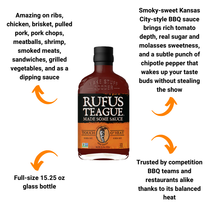 Rufus Teague Touch O' Heat BBQ Sauce (15.25 oz)