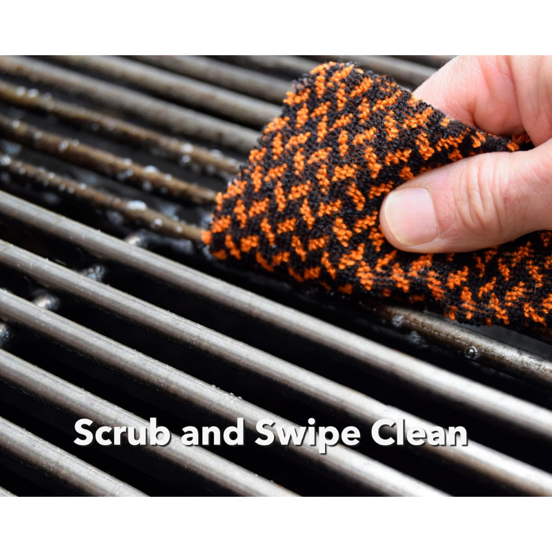 Q-Swiper 2-Minute Miracle Grill & Grate Cleaner + Scrub-Clean Cloth by Proud Grill