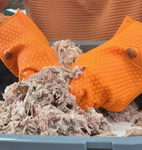 Grill Masters Club Silicone BBQ Gloves (Dishwasher Safe, Heat Safe to 446°F)