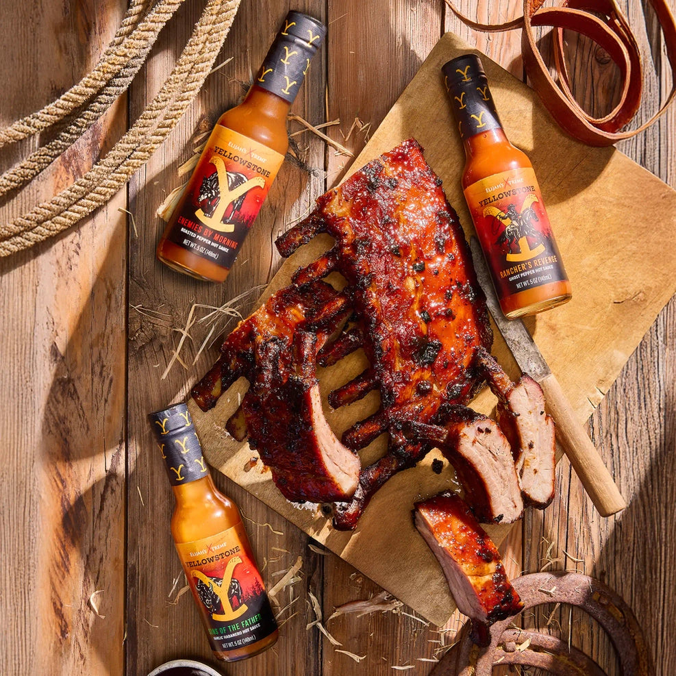 Yellowstone Rancher's Revenge Ghost Pepper Hot Sauce by Elijah's Xtreme (5 oz)