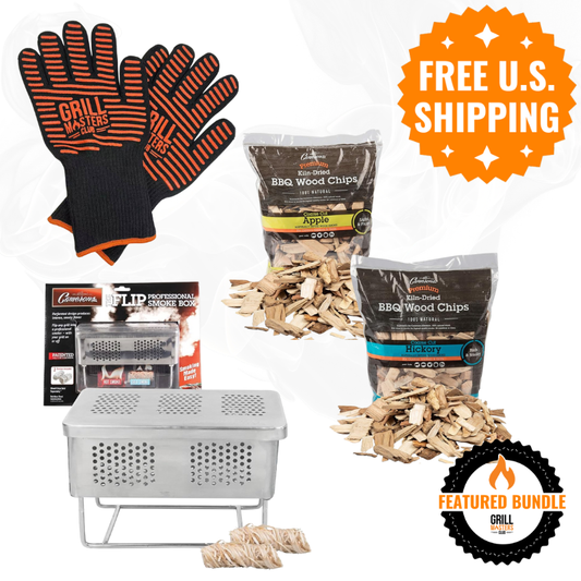 Smoke Session Bundle: Smoke Box + Wood Chips + Grilling Gloves
