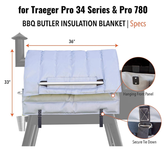 Smoker Insulation Blanket for Traeger Pro 34 Series & Traeger Pro 780