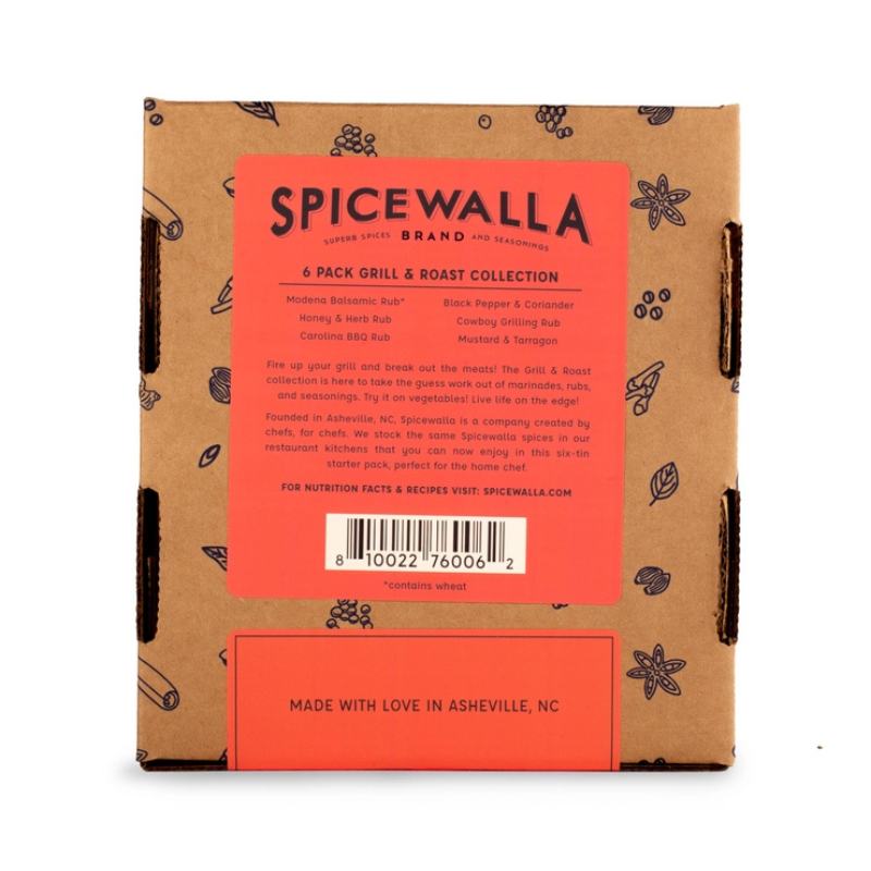 Grill & Roast Seasoning Collection 6 Pack Gift Set by Spicewalla
