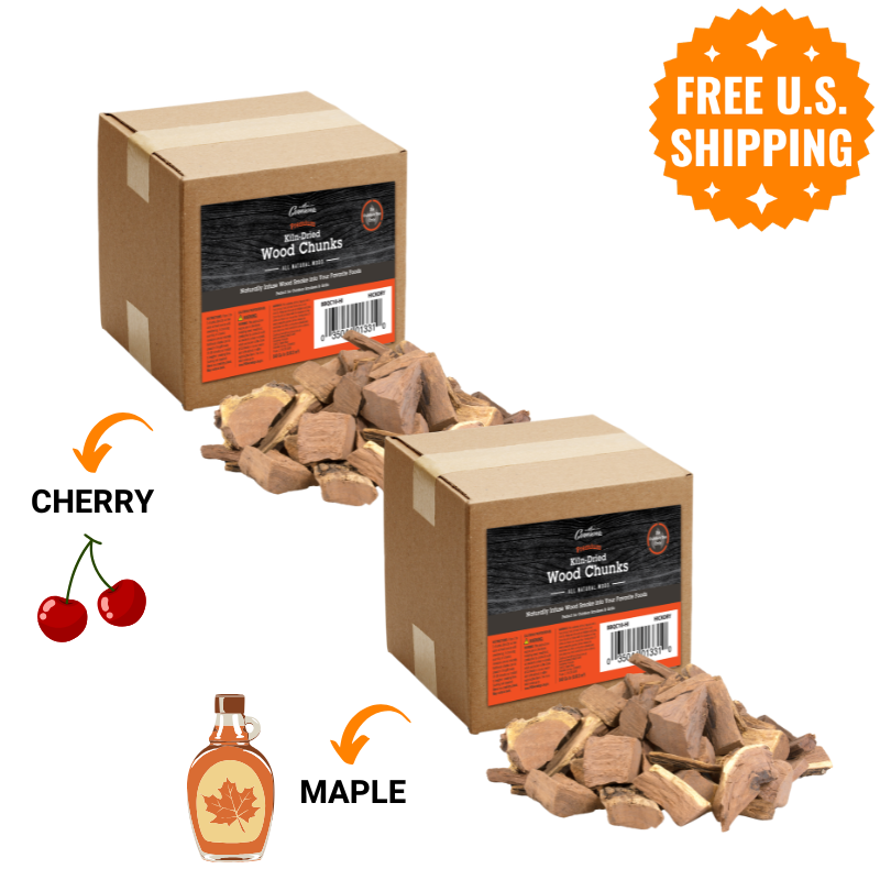 Sweet Smoke 2-Pack: Maple + Cherry Wood Chunks (20lbs total)