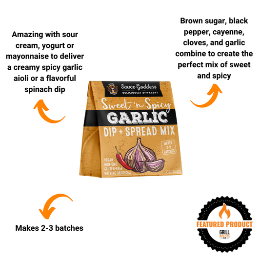 Sweet n’ Spicy Garlic Dip + Spread Mix by Sauce Goddess