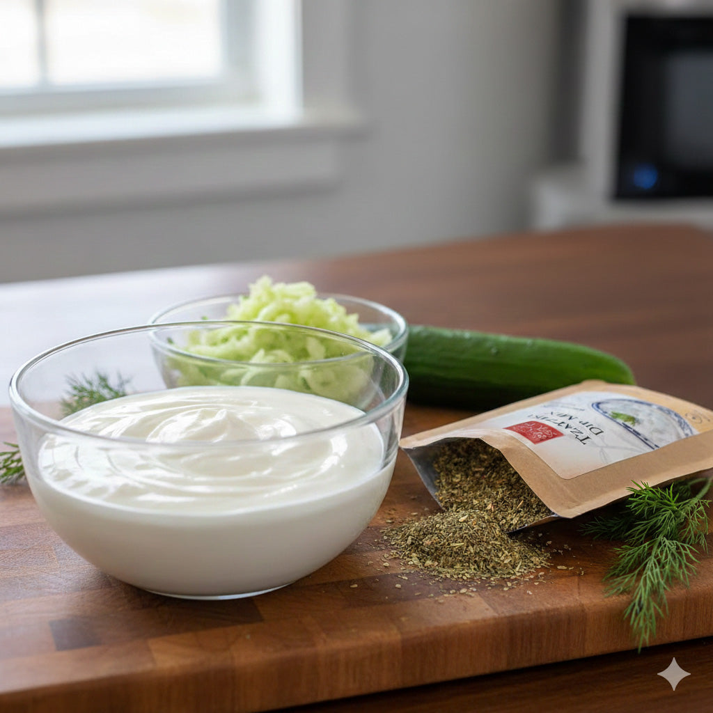 Tzatziki Dip Mix - Authentic Greek Yogurt Sauce Seasoning (3 oz) by Old Town Spice Shop