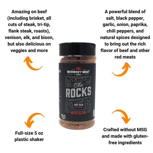The Rocks Rub by Whiskey Bent BBQ - All Red Meat Rub (5 oz)