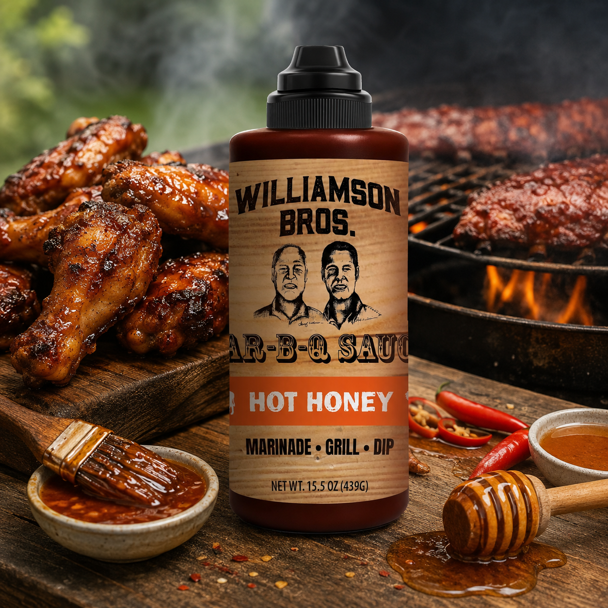 Williamson Bros. Hot Honey Bar-B-Q Sauce (15.5 oz)