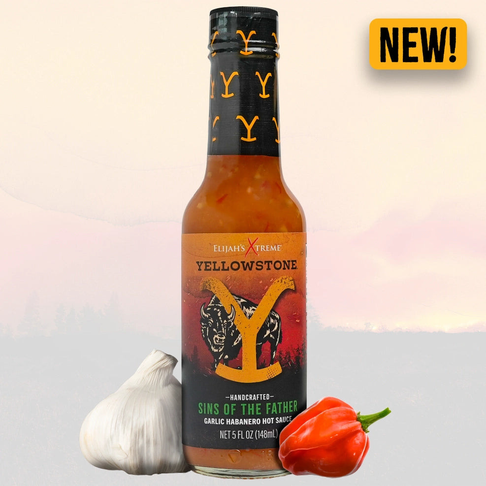 Yellowstone Sins of the Father Garlic Habanero Hot Sauce by Elijah's Xtreme (5 oz)