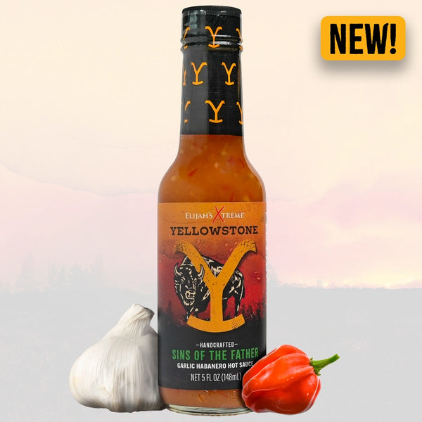 Yellowstone Sins of the Father Garlic Habanero Hot Sauce by Elijah's Xtreme (5 oz)