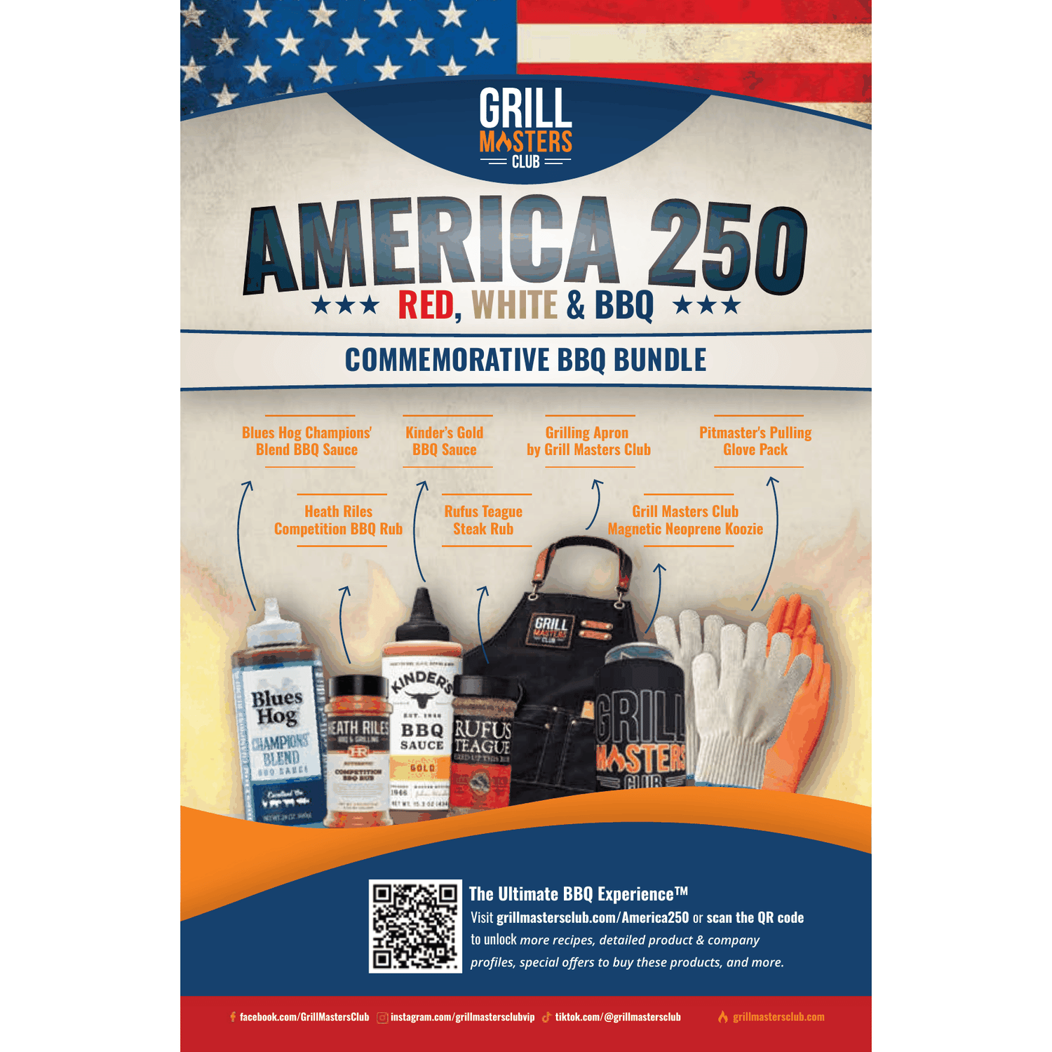 America 250 Commemorative BBQ Bundle - Celebration of American Grilling