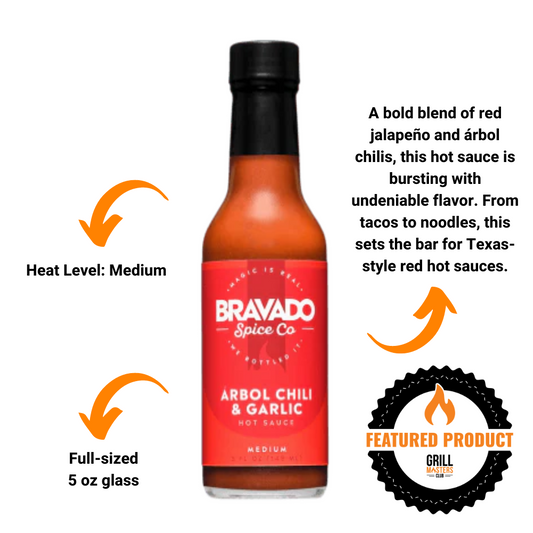 Arbol Chili & Garlic Hot Sauce by Bravado Spice Co. (5 oz)