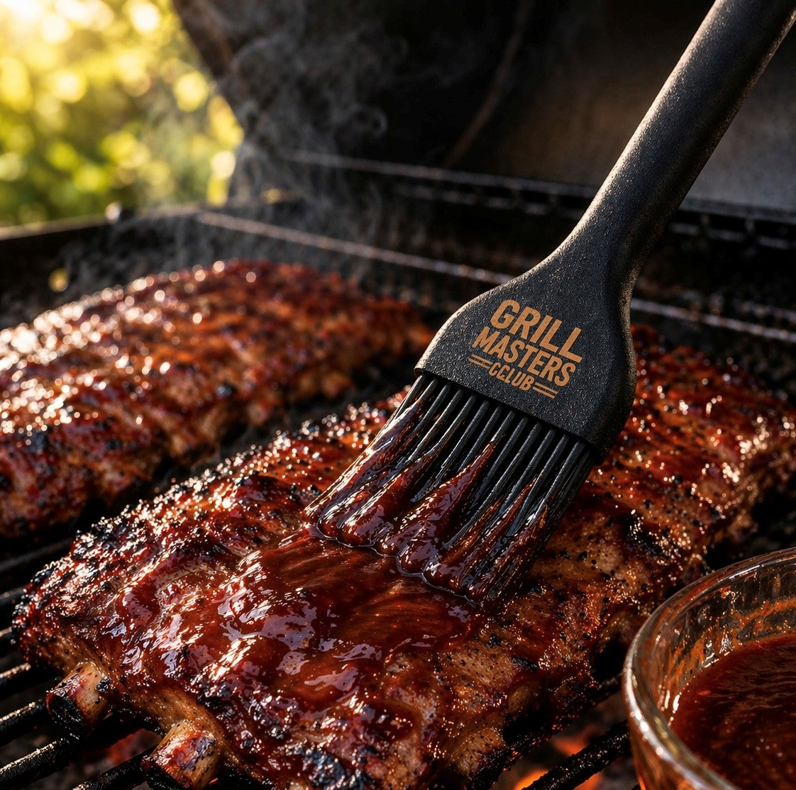 Grill Masters Club 8.5" Silicone BBQ Mop Brush - Black
