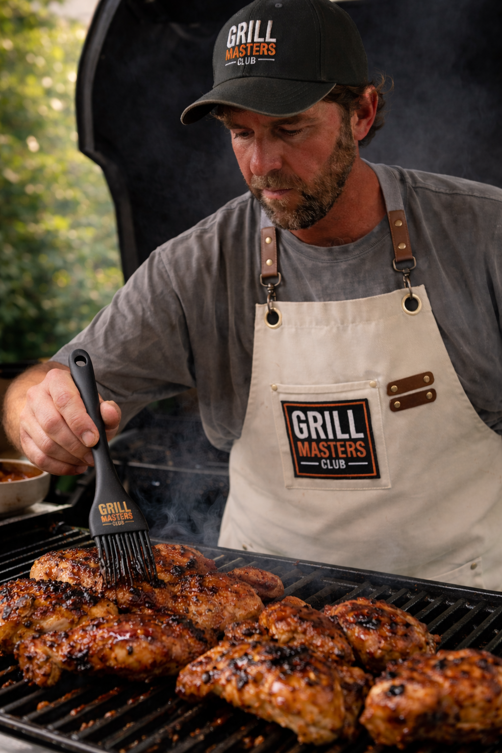 Grill Masters Club 8.5" Silicone BBQ Mop Brush - Black