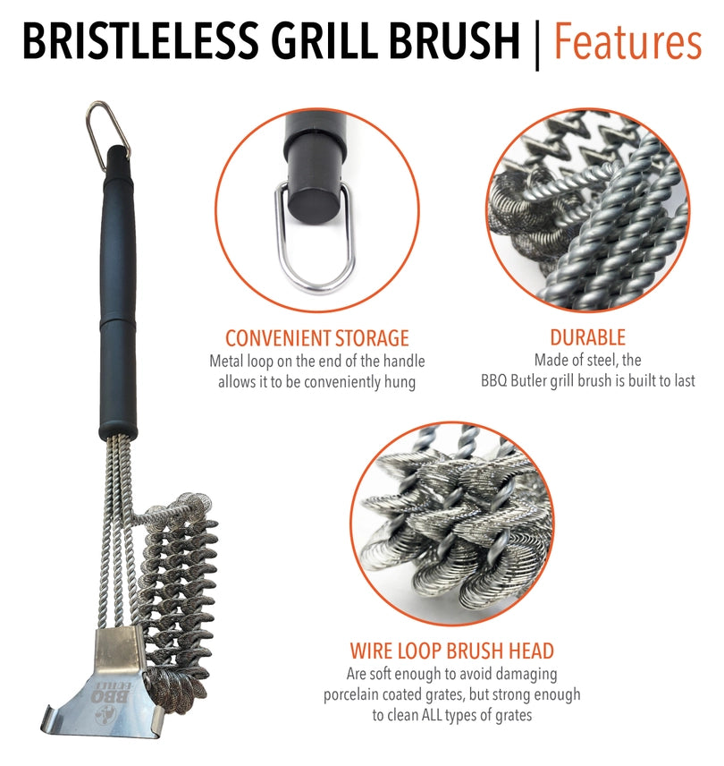 18" Bristle Free Grill Brush by The BBQ Butler