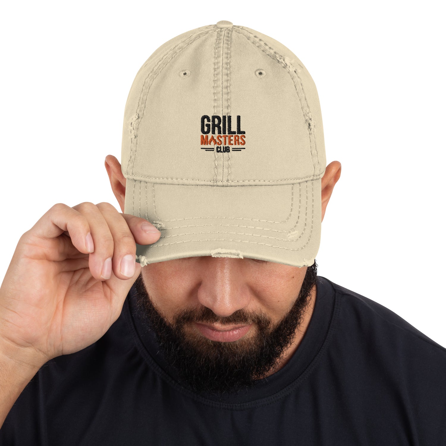 Grill Masters Club Distressed Dad Hat - Black Logo (Free US Shipping)