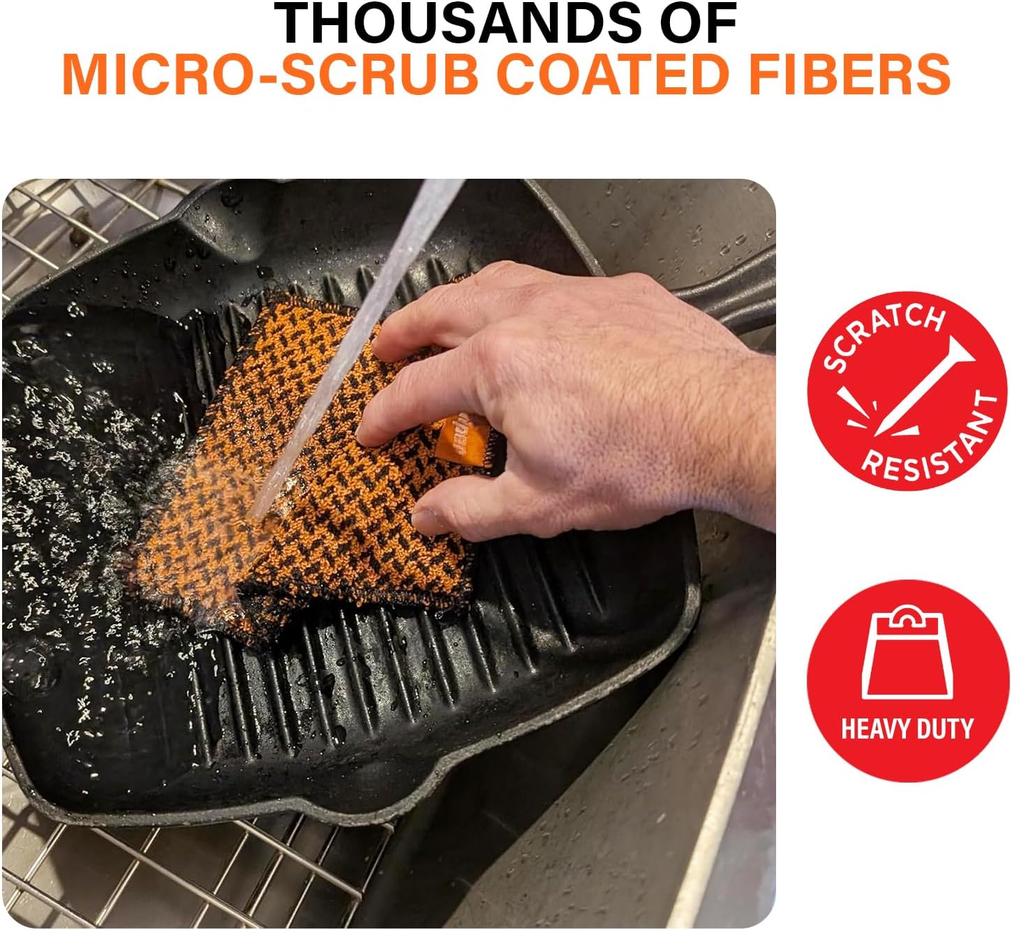 Q-Swiper Scrub-Clean Reusable Grill Cleaning Cloths (2 Pack) by Proud Grill