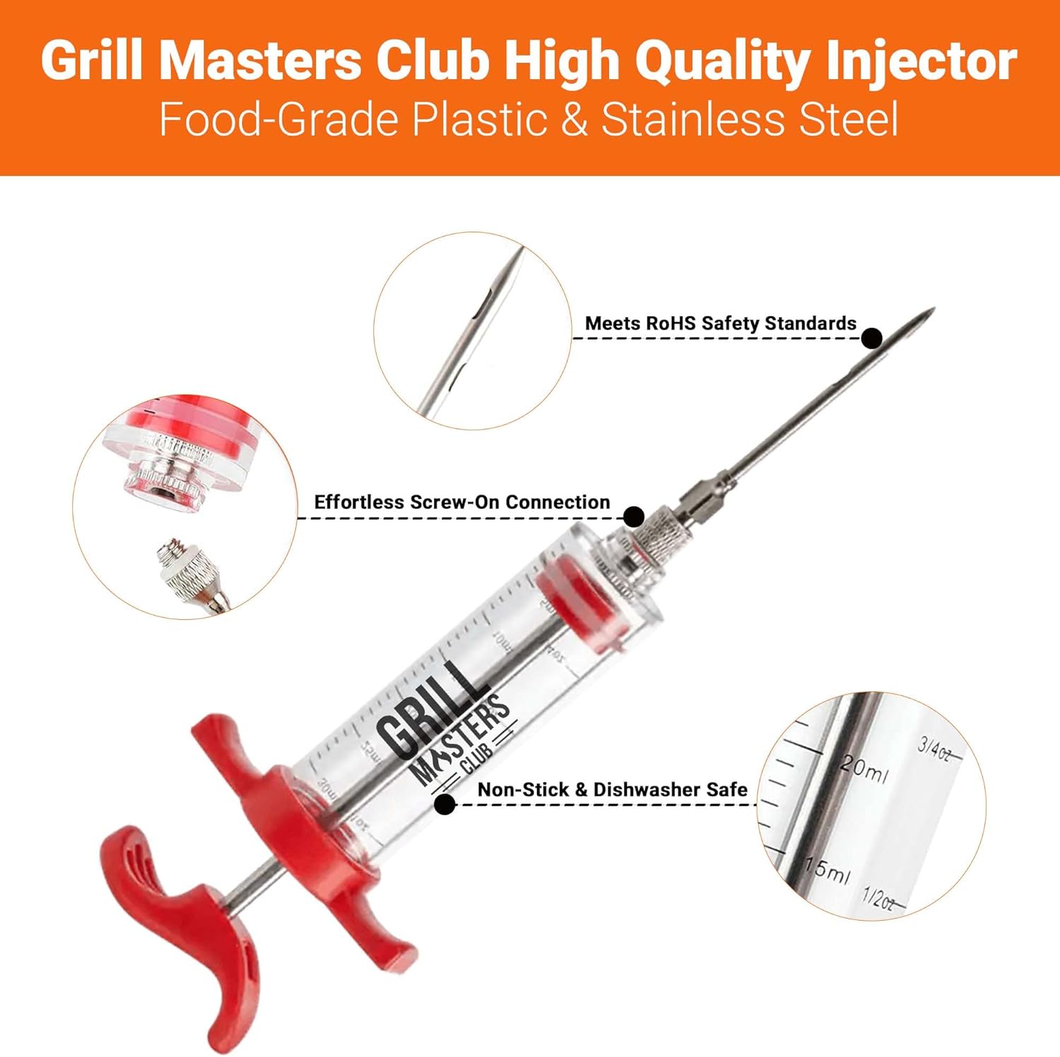 Grill Masters Club High Pressure Marinade Injector