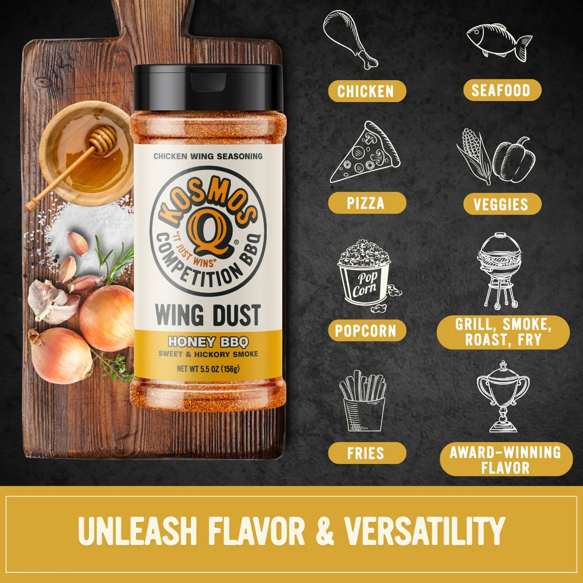 Kosmos Q Honey BBQ Wing Dust (5.5 oz)