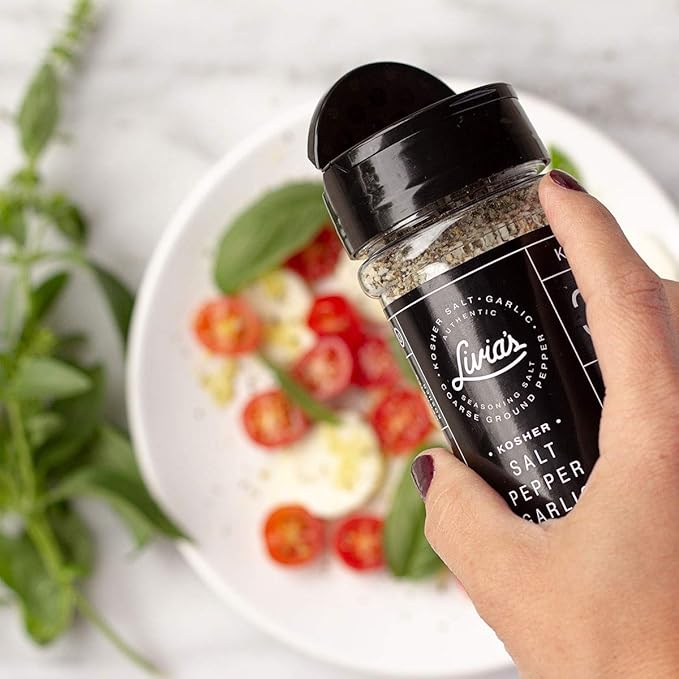 Livia's Salt Pepper Garlic (3 oz plastic shaker)