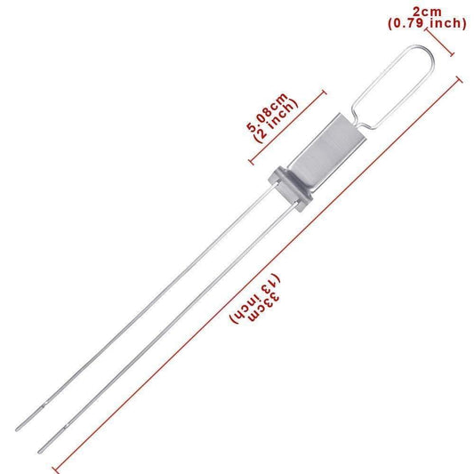 13" Stainless Steel BBQ Skewers by Grill Masters Club (Set of 6)