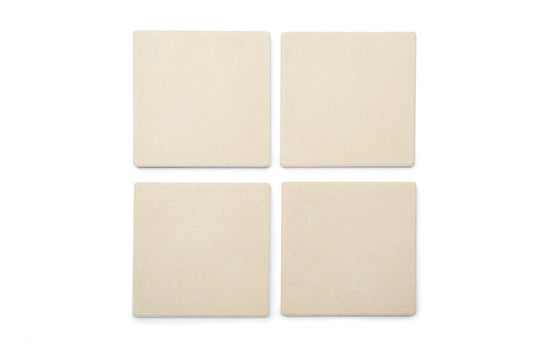 Outset Cordierite Pizza Stone Tiles - Set of 4 Personal 7.5" Grill & Oven Pizza Stones