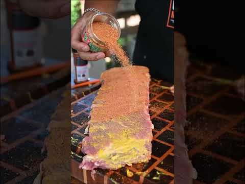 Smoked St. Louis style ribs made with the Big Rib Energy BBQ Box