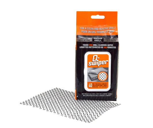 Q-Swiper® BBQ Grill Cleaning Wipes - 40ct Pack by Proud Grill