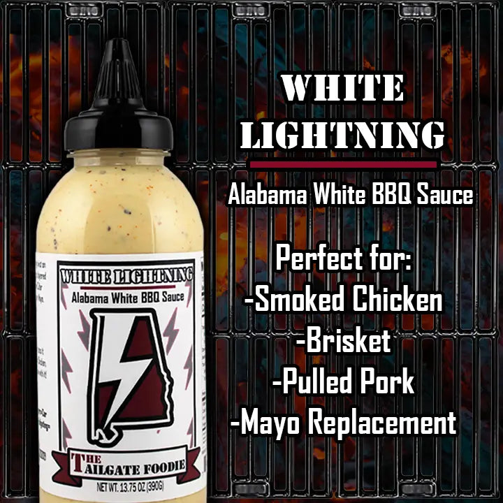 White Lightning: Alabama White BBQ Sauce by The Tailgate Foodie (13.75 oz)