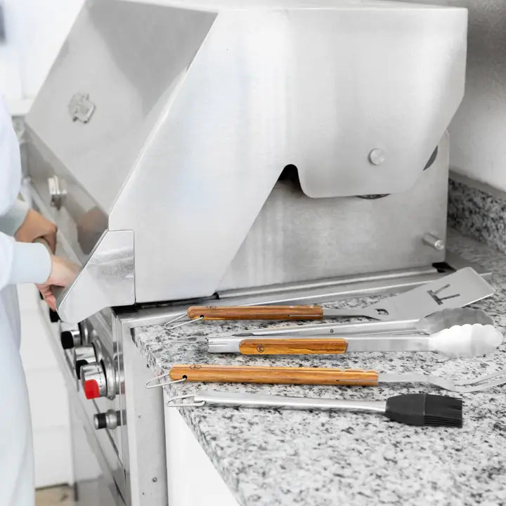 Grande 4-pc Stainless Steel Grill Tool Set - Verde Collection by Outset