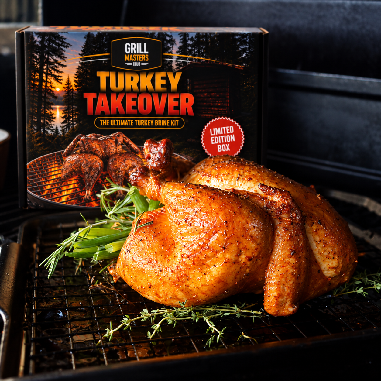 Turkey Takeover Box: Brine Kit + Injector + Seasonings + Recipes