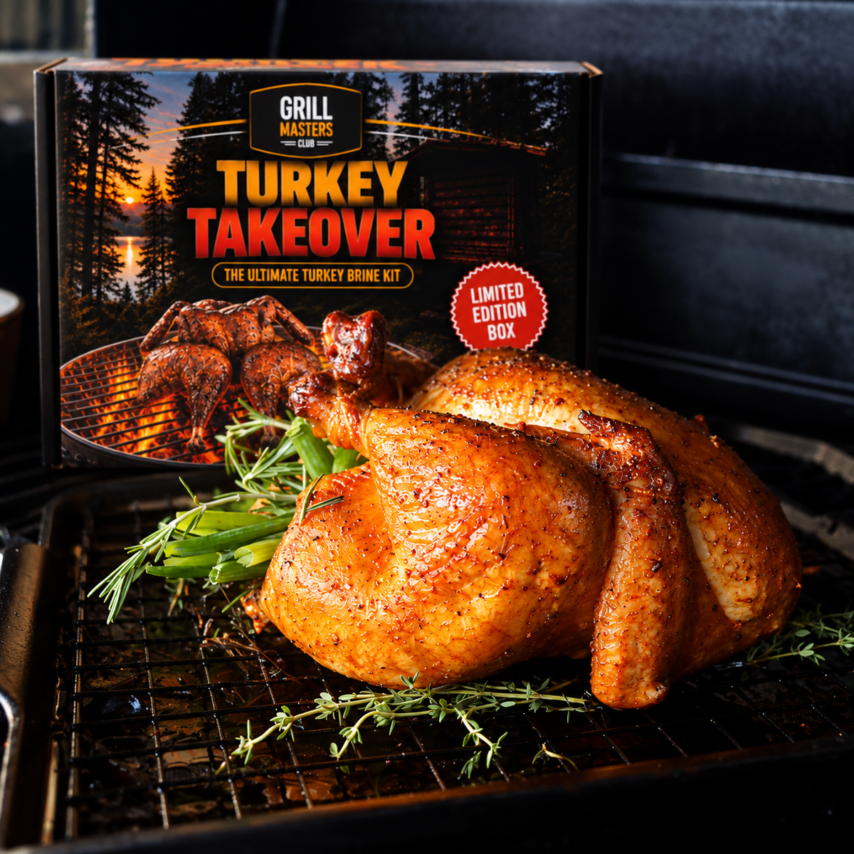 Turkey Takeover Box: Brine Kit + Injector + Seasonings + Recipes